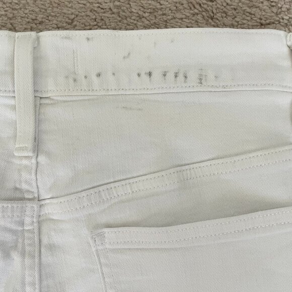 Madewell The Perfect Vintage Crop Jean – White High Rise Frayed Hem – Size 30 - Picture 10 of 10